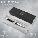 Długopis Parker Urban Muted Black CT z chromowanym wykończeniem w Pudełku