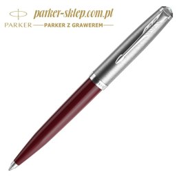 Długopis Parker 51 Burgund z chromowanym wykończeniem w Pudełku Premium