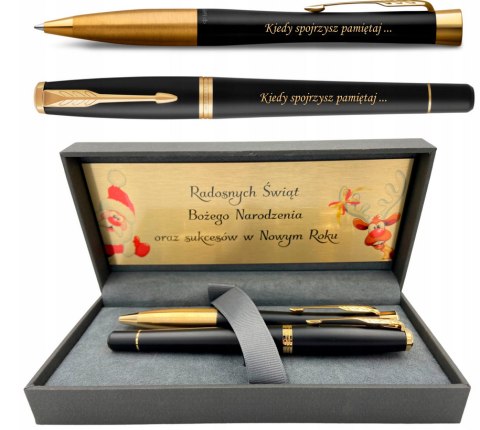 ZESTAW PARKER URBAN CZARNY GT PIÓRO + DŁUGOPIS W ETUI Z TABLICZKĄ ZESTAW PARKER URBAN CZARNY GT PIÓRO + DŁUGOPIS W ETUI Z TABLICZKĄ