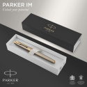 Pióro PARKER Brushed Metal GT ZŁOCONY Stalówka F w Pudełku