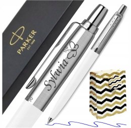 DŁUGOPIS PARKER JOTTER BIAŁY PREZENT Z TWOIM TRWAŁYM GRAWEREM TOREBKĄ