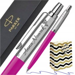Długopis Parker Jotter Originals Ct Magenta z grawerem i prezentowa torebka