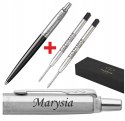 Długopis Parker Jotter Czarny z Grawerem + 2 WKŁADY ORYGINAŁ CZARNE PARKER