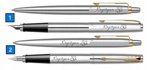 ZESTAW PARKER JOTTER GT PIÓRO DŁUGOPIS Z GRAWEREM W PUDEŁKU Z ETUI PARKER