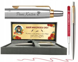 DŁUGOPIS PARKER JOTTER GT Z GRAWEREM Czerwony Wkład dla NAUCZYCIELA