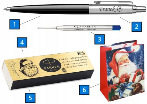 DŁUGOPIS PARKER JOTTER ORIGINALS CZARNY CT Z GRAWEREM PREZENT MIKOŁAJKOWY