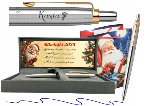 DŁUGOPIS PARKER JOTTER ZŁOCONY GT Z GRAWEREM TABLICZKA PREZENT MIKOŁAJKI