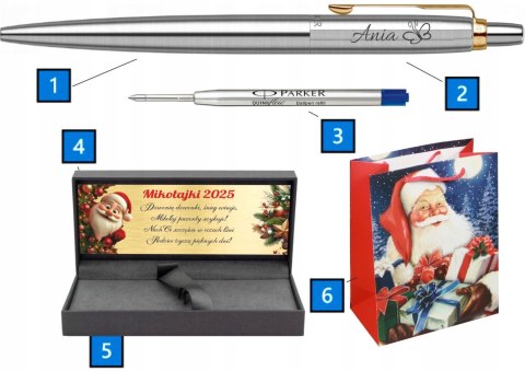 DŁUGOPIS PARKER JOTTER ZŁOCONY GT Z GRAWEREM TABLICZKA PREZENT MIKOŁAJKI