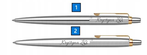 DŁUGOPIS PARKER JOTTER ZŁOCONY GT Z GRAWEREM WKŁAD CZERWONY DLA NAUCZYCIELA