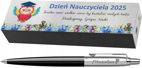 Długopis Parker Jotter Czarny z grawerem Czerwony Wkład DLA WYCHOWAWCY
