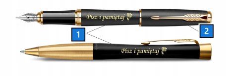 DŁUGOPIS PIÓRO CZARNE ZŁOCONE PARKER URBAN W PUDEŁKU PREMIUM Z ETUI Z GRAWEREM I TABLICZKA na ŚWIĘTA