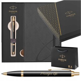 Długopis Parker Im Gt Złocony Z Grawerem Pudełko Premium z Notesem Parker