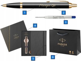 Długopis Parker Im Gt Złocony Z Grawerem Pudełko Premium z Notesem Parker