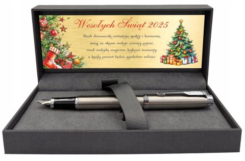 PARKER PIÓRO WIECZNE IM STALOWE M CT GRAWEREM Z TALICZKĄ PREZENT NA ŚWIĘTA