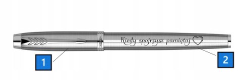 PARKER PIÓRO WIECZNE IM STALOWE M CT GRAWEREM Z TALICZKĄ PREZENT NA ŚWIĘTA
