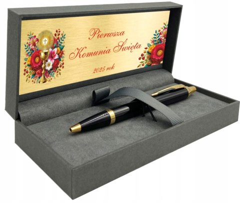 DŁUGOPIS PARKER IM GT ZŁOCONY Z GRAWEREM I TABLICZKA NA PIERWSZĄ KOMUNIĘ