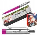 DŁUGOPIS PARKER JOTTER MAGENTA Z GRAWEREM TABLICZKĄ UPOMINEK NA ŚWIĘTA