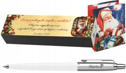 Długopis Parker Jotter Biały z Grawerem PREZENT IDEALNY UPOMINEK NA ŚWIĘTA