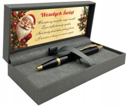 PARKER IM CZARNY ZŁOCONY GT Z GRAWEREM W PUDEŁKU TABLICZKA NA ŚWIĘTA