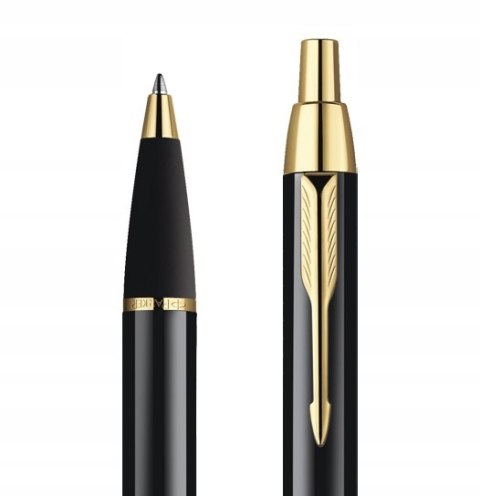 WYJĄTKOWY PREZENT NA ŚWIĘTA Parker IM Czarny Złocony z Grawerem I Tabliczką