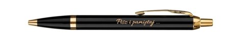 WYJĄTKOWY PREZENT NA ŚWIĘTA Parker IM Czarny Złocony z Grawerem I Tabliczką