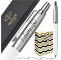 DŁUGOPIS PARKER JOTTER BIAŁY z GRAWEREM NA PREZENT 18 30 40 50 Urodziny