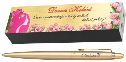 Długopis Parker Jotter Mono Gold z Grawerem i tabliczką PREZENT na DZIEŃ KOBIET