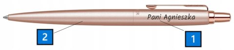 Długopis Parker Jotter Pink GOLD Z GRAWEREM BRELOK SERCE NA WALENTYNKI