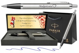 PARKER DŁUGOPIS STAL GRAWER IM CT Z GRAWEREM SUPER PREZENT NA WALENTYNKI