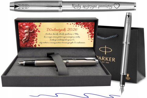 PARKER PIÓRO WIECZNE IM STALOWE CT GRAWEREM IDEALNY PREZENT NA WALENTYNKI