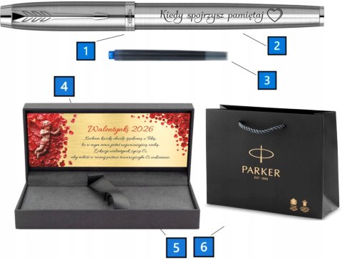 PARKER PIÓRO WIECZNE IM STALOWE CT GRAWEREM IDEALNY PREZENT NA WALENTYNKI
