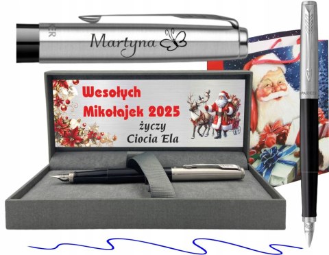 Parker Jotter Czarne Pióro Wieczne z Grawerem TABLICZKA PREZENT NA MIKOŁAJA