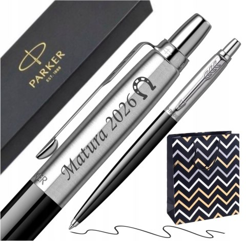 DŁUGOPIS PARKER JOTTER CZARNY Z GRAWEREM MATURA EGAZAMIN CZARNY WKŁAD