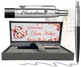 Długopis Parker Jotter Originals Black CT z Grawerem – Zestaw Prestige na Dzień Kobiet