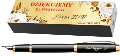 Parker IM Pióro z Grawerem i Tabliczką - ETUI PARKER PREZENT Podziękowanie