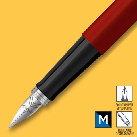 PARKER JOTTER CZERWONE PIÓRO Z GRAWEREM WYMAZYWACZ BIC I NABOJE Z TOREBKĄ