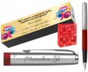 Zestaw Parker Jotter CZERWONY z Grawerem SUPER PREZENT NA URODZINY
