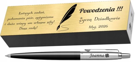 DŁUGOPIS PARKER JOTTER CZARNY WKŁAD Z GRAWEREM IDEALNY PREZENT NA EGZAMIN