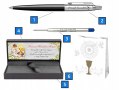 Długopis Parker Jotter Czarny z Grawerem w pudełku prestige z tabliczką na Pierwszą Komunię