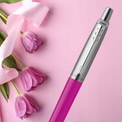 Długopis Parker Jotter Magenta z Grawerem w pudełku prestige z tabliczką na Pierwszą Komunię Prezent Komunia