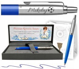 Długopis Parker Jotter Niebieski z Grawerem w pudełku prestige z tabliczką na Pierwszą Komunię