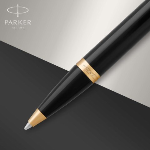 Parker Długopis IM Czarny Złocony GT z Grawerem Prezent dla Żołnierza