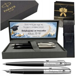 PARKER JOTTER CZARNY PIÓRO DŁUGOPIS Z GRAWEREM ZESTAW DLA NAUCZYCIELA