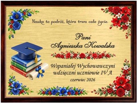 Zestaw Parker IM Czarny Złoty Pióro Długopis z Grawerem Dyplom Nauczyciel
