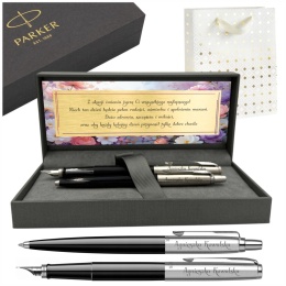 Parker Jotter Originals czarny – pióro i długopis z grawerem i tabliczką