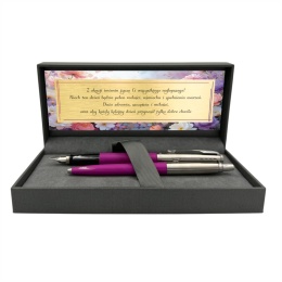 Parker Jotter Originals Magenta – pióro i długopis z grawerem i tabliczką