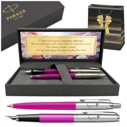 Parker Jotter Originals Magenta – pióro i długopis z grawerem i tabliczką
