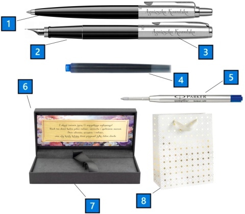 Parker Jotter Originals czarny – pióro i długopis z grawerem i tabliczką