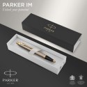 DŁUGOPIS PARKER IM STAL ZŁOCONY Z GRAWEREM ETUI PARKER I TOREBKA PREZENTOWĄ