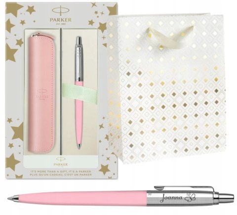 Długopis Parker Jotter Pastel Pink Z Grawerem w pudełku z Etui Róż Parker Długopis Parker Jotter Pastel Pink Z Grawerem w pudełku z Etui Róż Parker